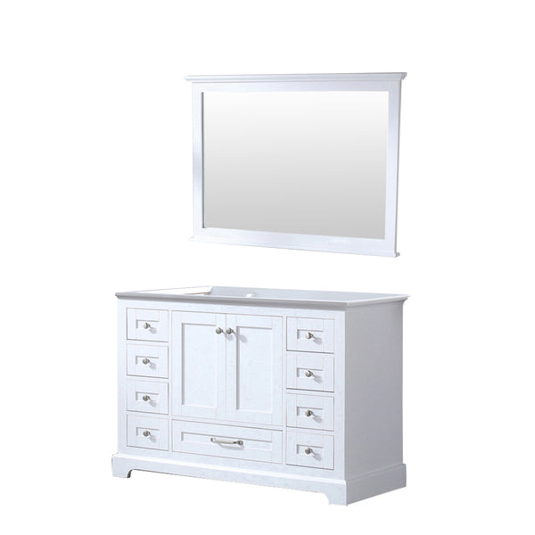 Lexora Collection Dukes 48 inch Single Bath Vanity and 46 inch Mirror - Luxe Bathroom Vanities