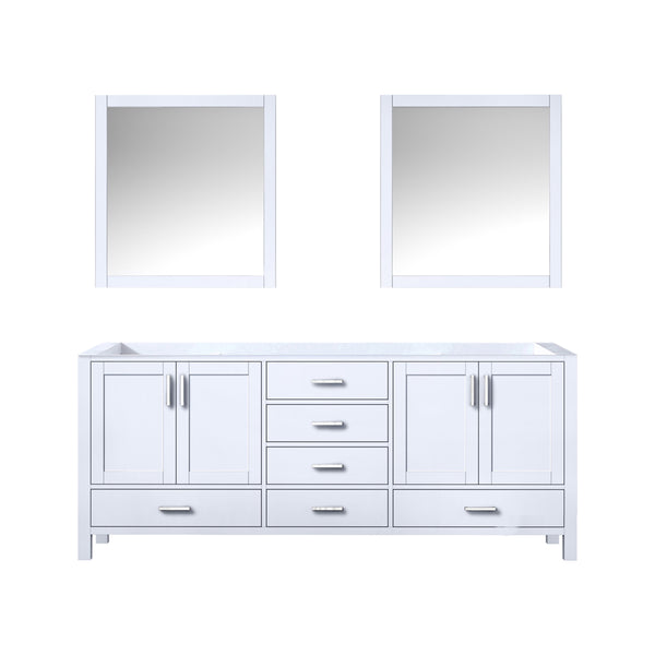 Lexora Collection Jacques 80 inch Double Bath Vanity and 30 inch Mirrors - Luxe Bathroom Vanities