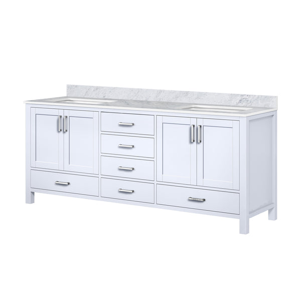 Lexora Collection Jacques 80 inch Double Bath Vanity and Top - Luxe Bathroom Vanities