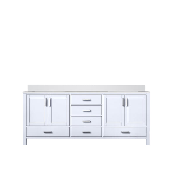 Lexora Collection Jacques 80 inch Double Bath Vanity and Top - Luxe Bathroom Vanities