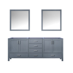 Lexora Collection Jacques 80 inch Double Bath Vanity and 30 inch Mirrors - Luxe Bathroom Vanities