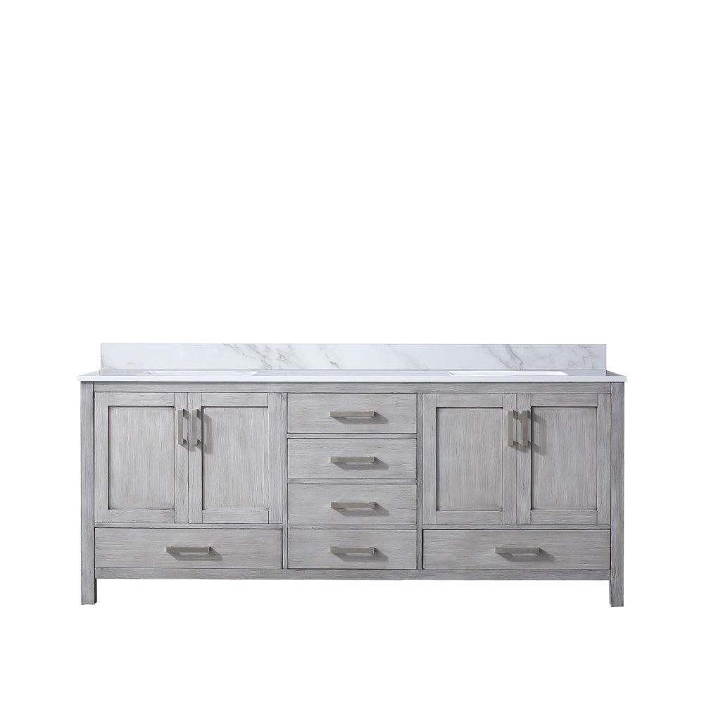 Lexora Collection Jacques 80 inch Double Bath Vanity and Top - Luxe Bathroom Vanities