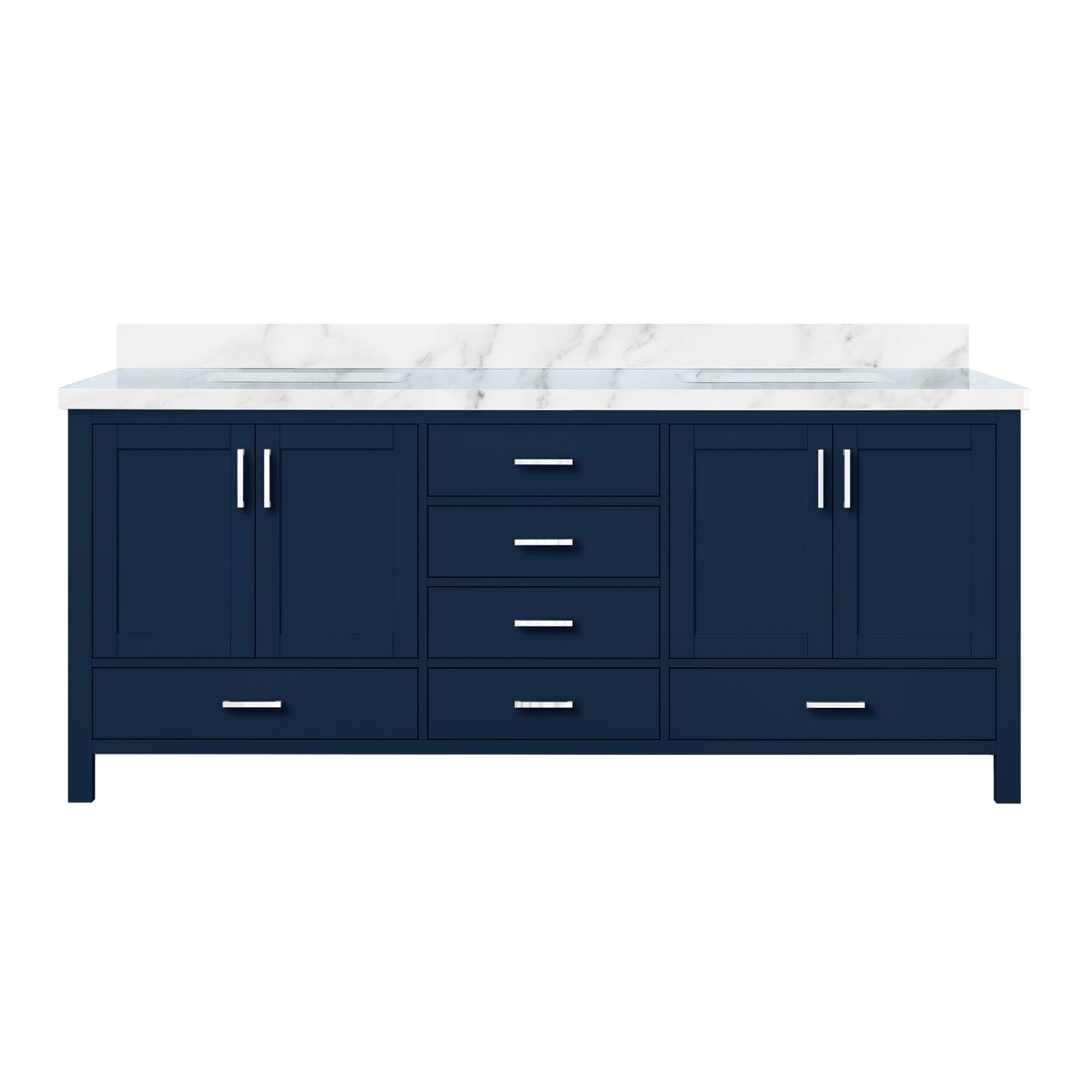 Lexora Collection Jacques 80 inch Double Bath Vanity and Top - Luxe Bathroom Vanities