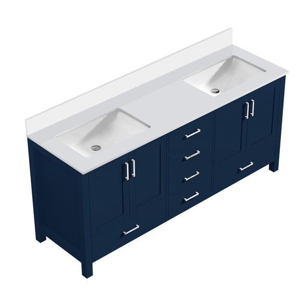 Lexora Collection Jacques 80 inch Double Bath Vanity and Top - Luxe Bathroom Vanities