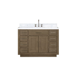 Lexora Collection Lexora Collection Abbey 48 inch Single Bath Vanity, Carrara Marble Top, and Faucet Set - Luxe Bathroom Vanities