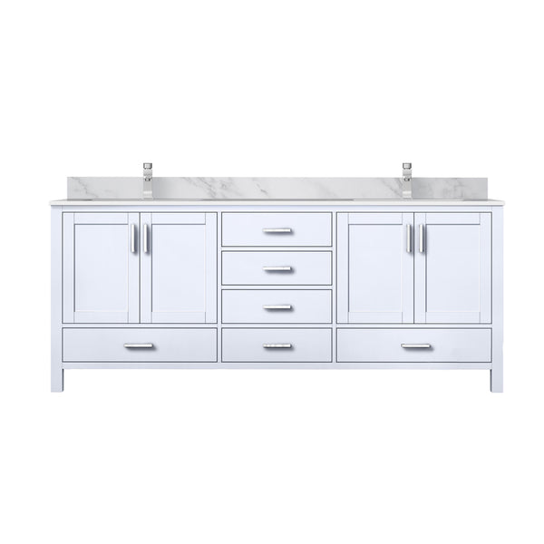 Lexora Collection Jacques 80 inch Double Bath Vanity, Top, and Faucet Set - Luxe Bathroom Vanities