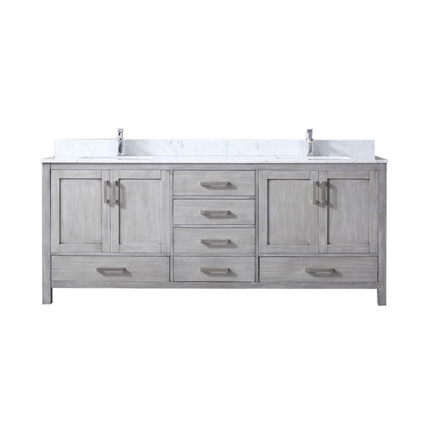 Lexora Collection Jacques 80 inch Double Bath Vanity, Top, and Faucet Set - Luxe Bathroom Vanities