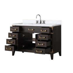 Lexora Collection Laurel 48 inch Double Bath Vanity and Carrara Marble Top - Luxe Bathroom Vanities