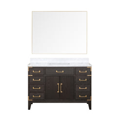 Lexora Collection Laurel 48 inch Double Bath Vanity and Carrara Marble Top - Luxe Bathroom Vanities