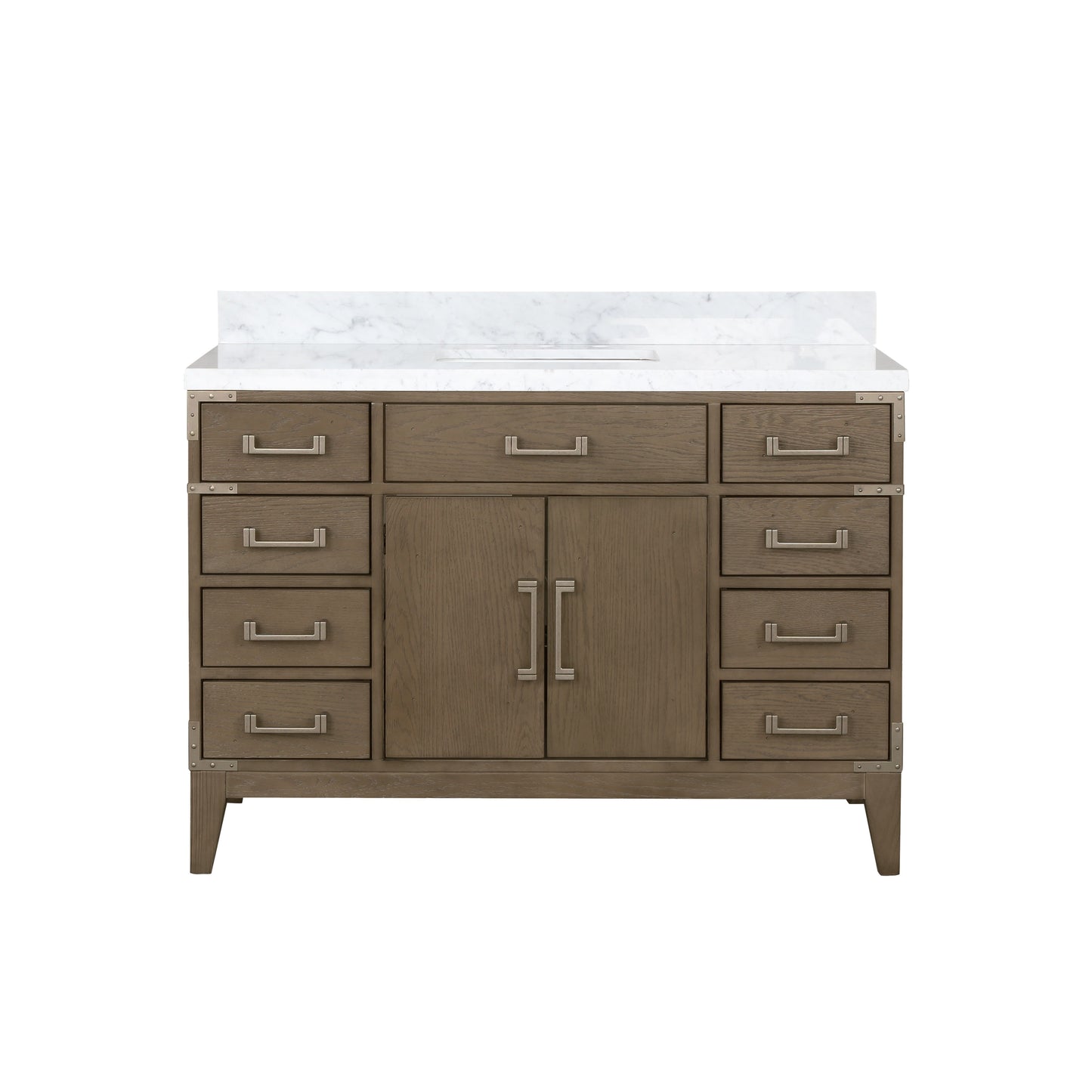 Lexora Collection Laurel 48 inch Double Bath Vanity and Carrara Marble Top - Luxe Bathroom Vanities