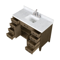 Lexora Collection Laurel 48 inch Double Bath Vanity and Carrara Marble Top - Luxe Bathroom Vanities