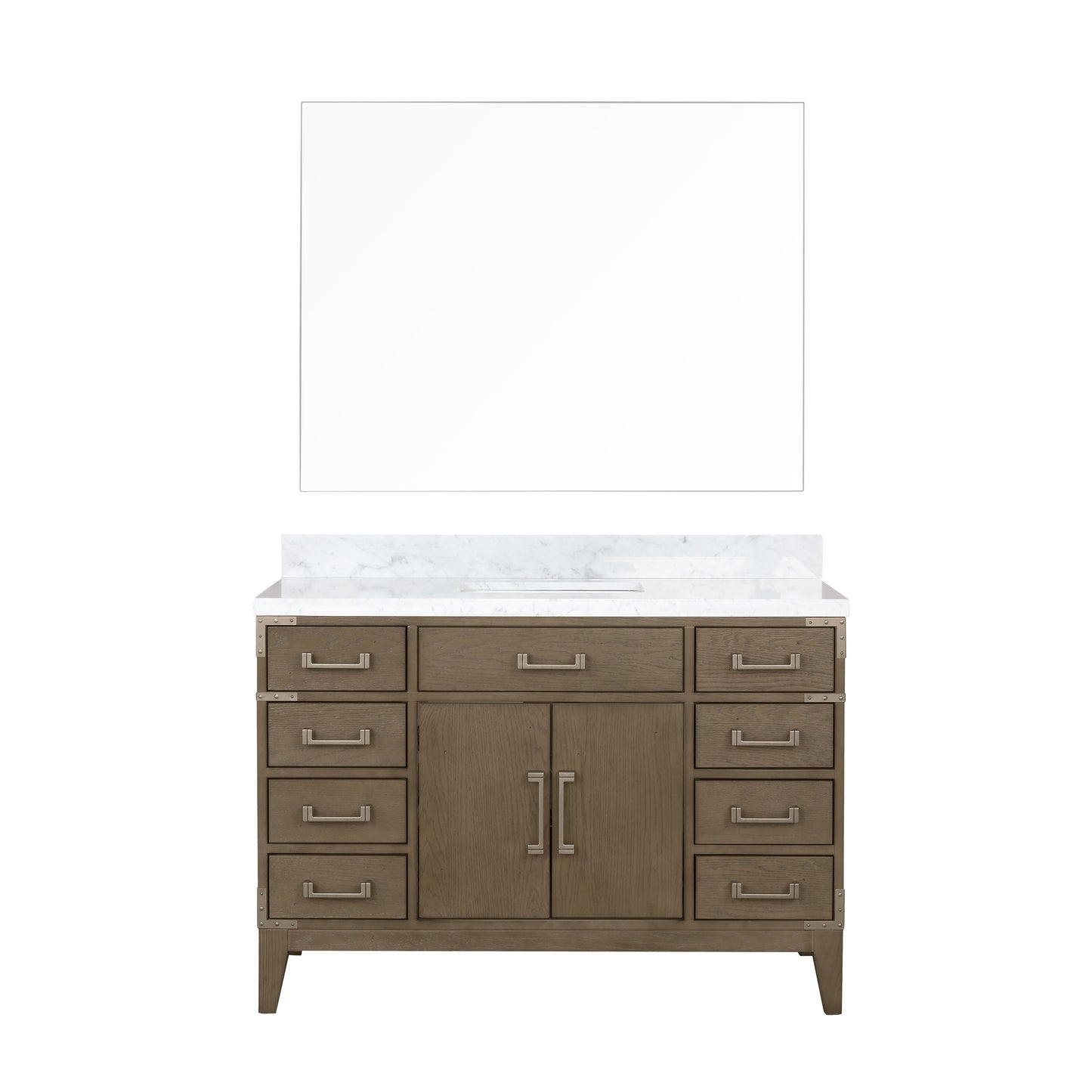 Lexora Collection Laurel 48 inch Double Bath Vanity and Carrara Marble Top - Luxe Bathroom Vanities