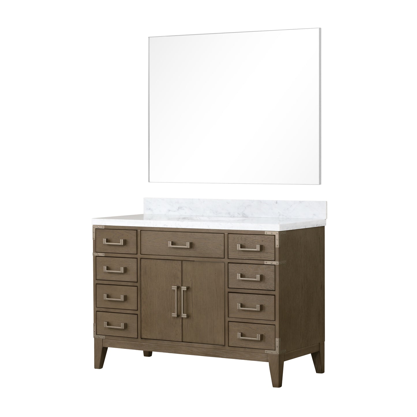 Lexora Collection Laurel 48 inch Double Bath Vanity and Carrara Marble Top - Luxe Bathroom Vanities