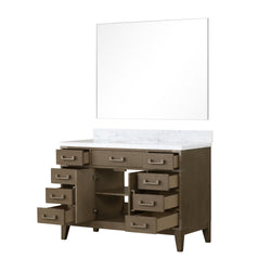 Lexora Collection Laurel 48 inch Double Bath Vanity and Carrara Marble Top - Luxe Bathroom Vanities