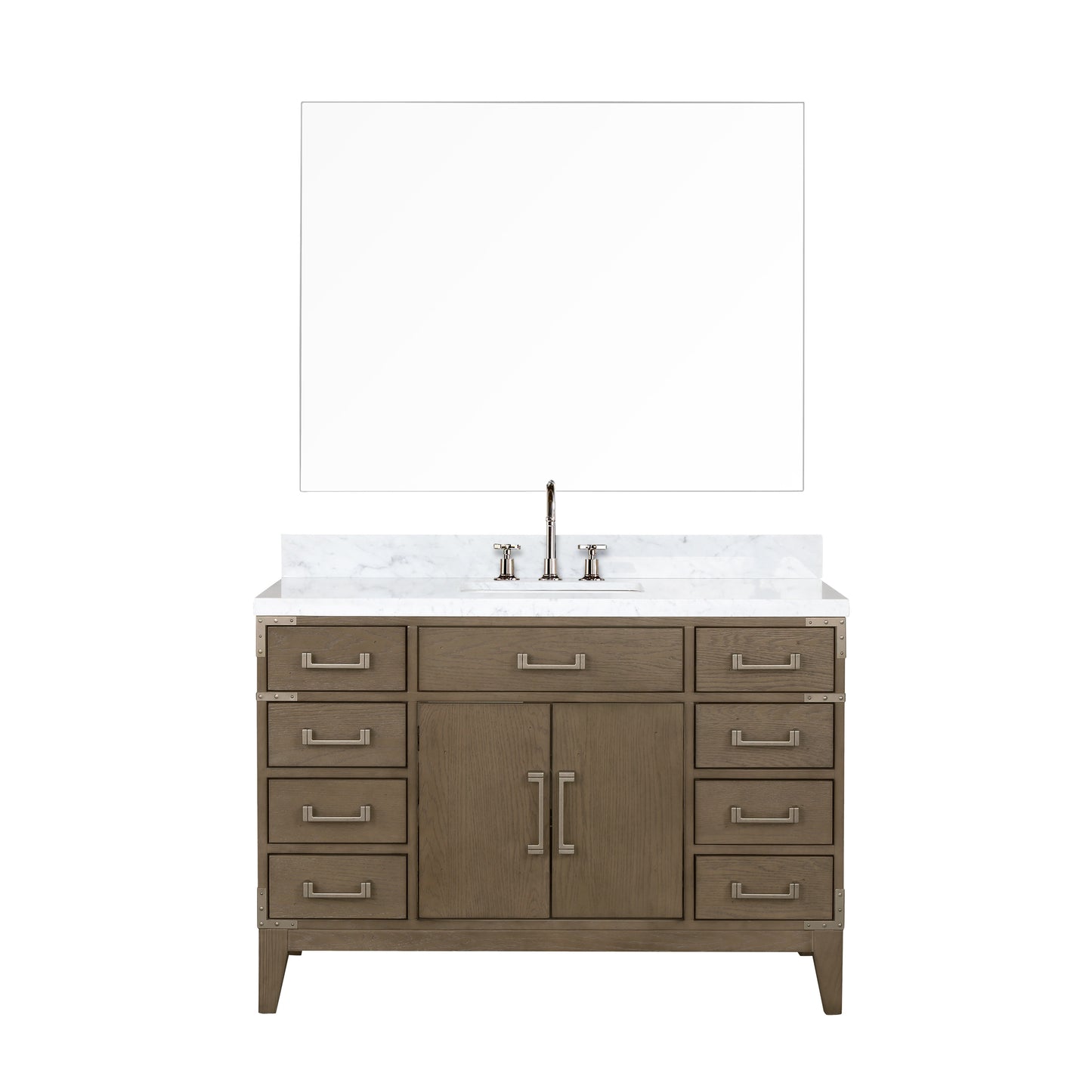 Lexora Collection Laurel 48 inch Double Bath Vanity and Carrara Marble Top - Luxe Bathroom Vanities