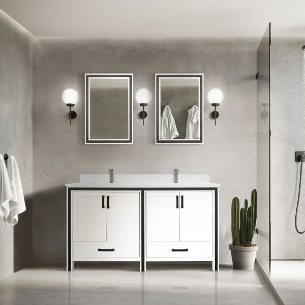 Lexora Collection Ziva 60 inch Double Bath Vanity - Luxe Bathroom Vanities