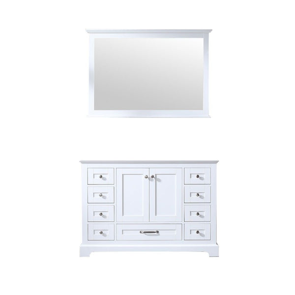 Lexora Collection Dukes 48 inch Single Bath Vanity and 46 inch Mirror - Luxe Bathroom Vanities