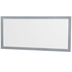 Wyndham Collection Sheffield 72 Inch Double Bathroom Vanity in Gray, Marble Countertop, Undermount Square Sinks, 24 and 70 Inch Mirrors - Luxe Bathroom Vanities