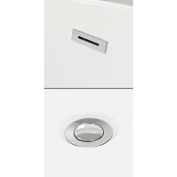 Wyndham Collection Brooklyn 67 Inch Freestanding Bathtub in White with Floor Mounted Faucet, Drain ,Overflow Trim - Luxe Bathroom Vanities