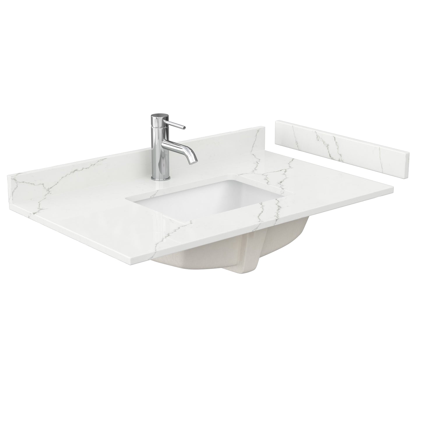 Wyndham Janna 36 Inch Single Bathroom Vanity in White Oak - Luxe Bathroom Vanities