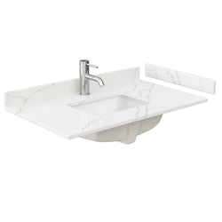 Wyndham Janna 36 Inch Single Bathroom Vanity in White Oak - Luxe Bathroom Vanities
