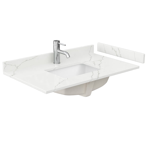Wyndham Janna 36 Inch Single Bathroom Vanity in White Oak - Luxe Bathroom Vanities
