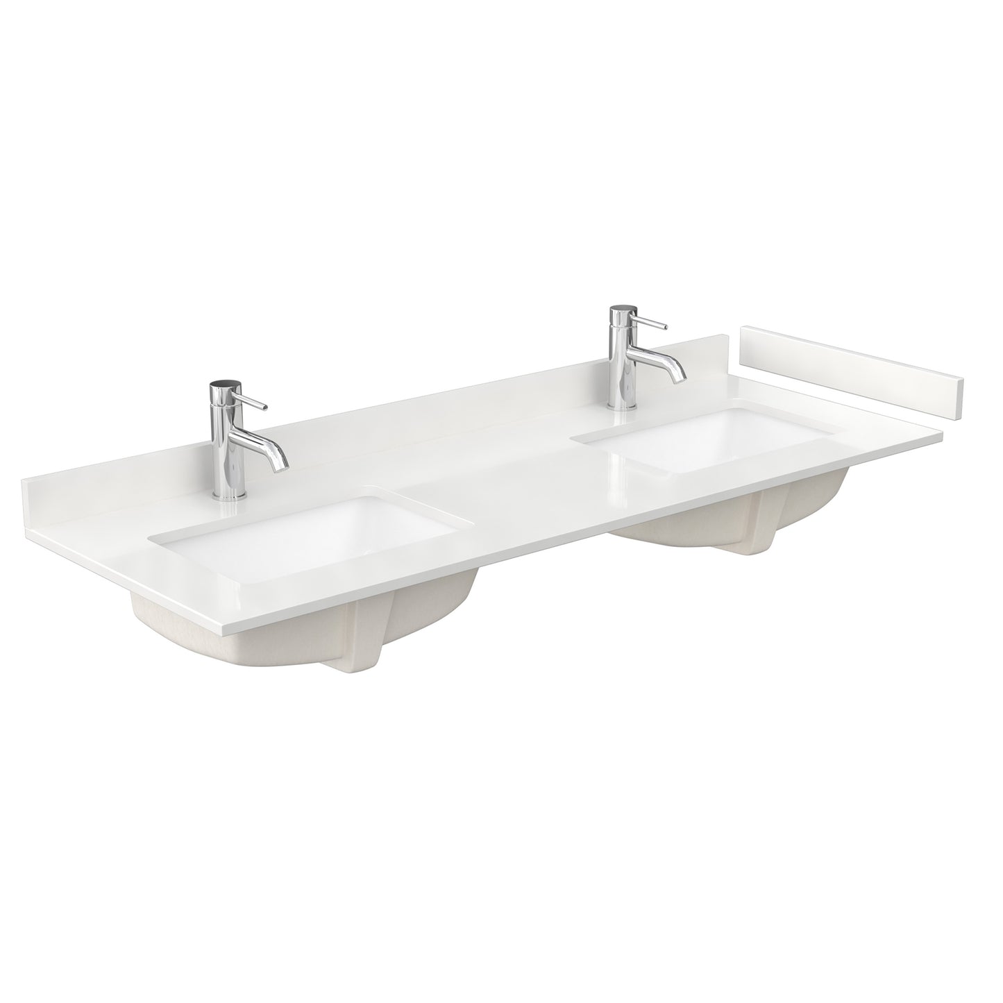 Wyndham Janna 60 Inch Double Bathroom Vanity in White Oak - Luxe Bathroom Vanities