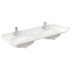 Wyndham Janna 60 Inch Double Bathroom Vanity in White Oak - Luxe Bathroom Vanities