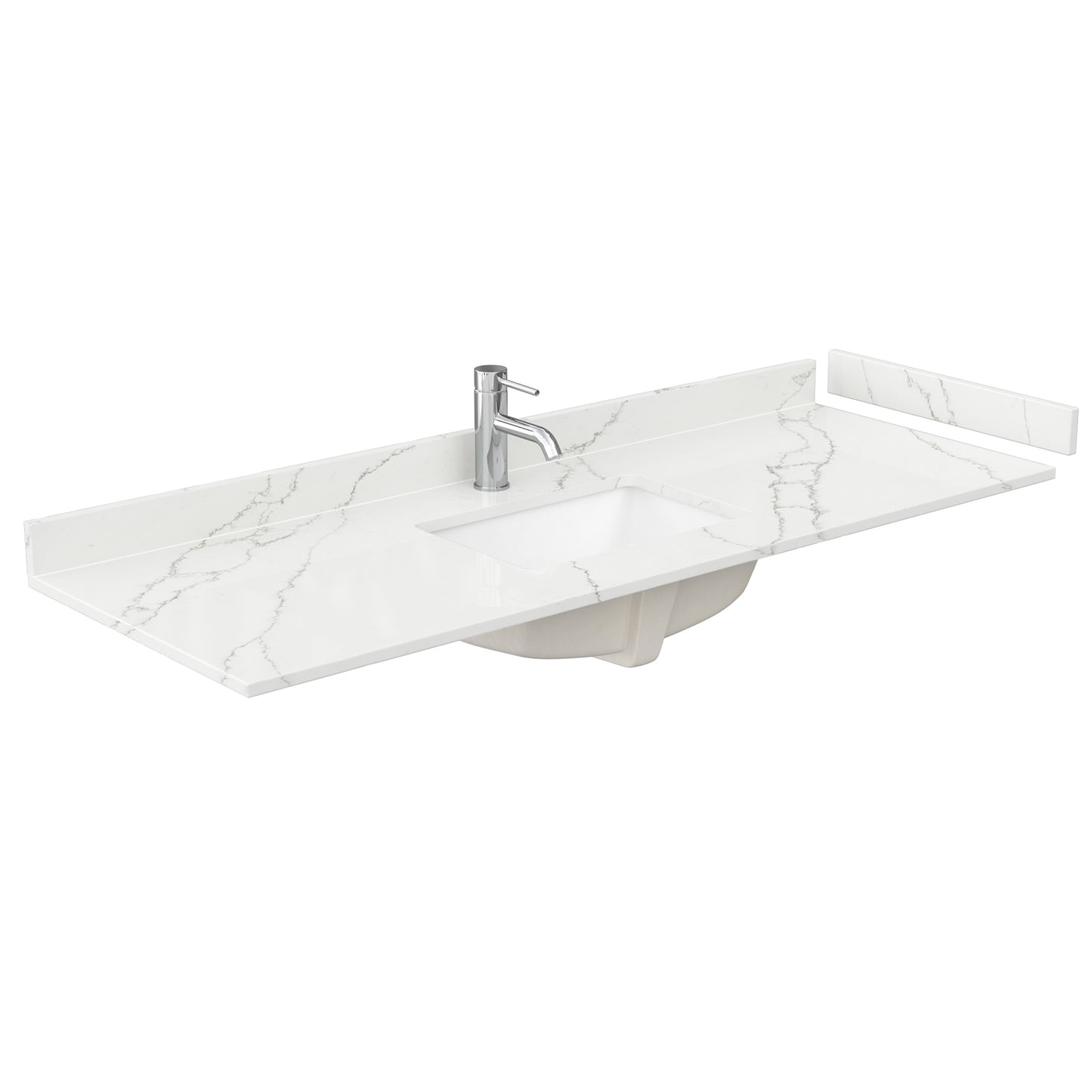 Wyndham Janna 60 Inch Single Bathroom Vanity in White Oak - Luxe Bathroom Vanities