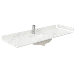 Wyndham Janna 60 Inch Single Bathroom Vanity in White Oak - Luxe Bathroom Vanities