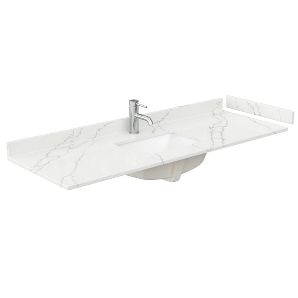 Wyndham Janna 60 Inch Single Bathroom Vanity in White Oak - Luxe Bathroom Vanities