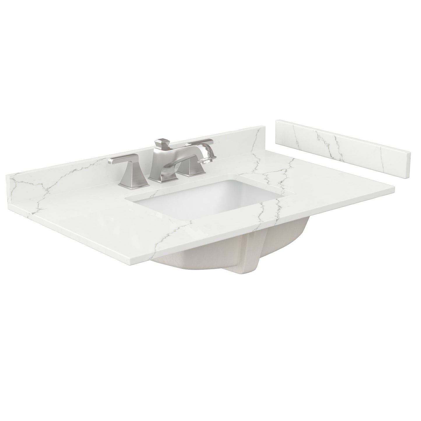 Wyndham Janna 36 Inch Single Bathroom Vanity in White Oak - Luxe Bathroom Vanities