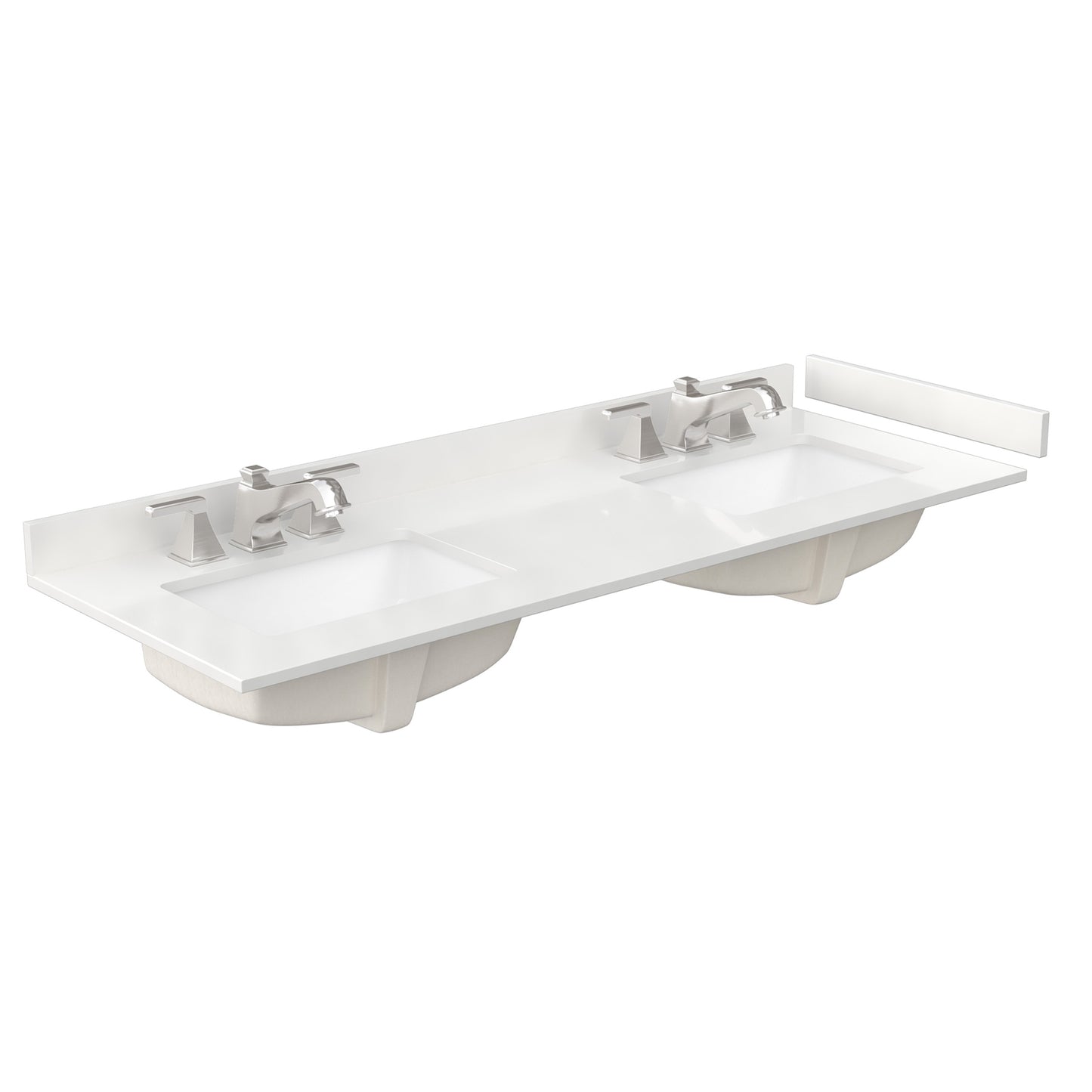 Wyndham Janna 60 Inch Double Bathroom Vanity in White Oak - Luxe Bathroom Vanities