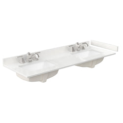 Wyndham Janna 60 Inch Double Bathroom Vanity in White Oak - Luxe Bathroom Vanities