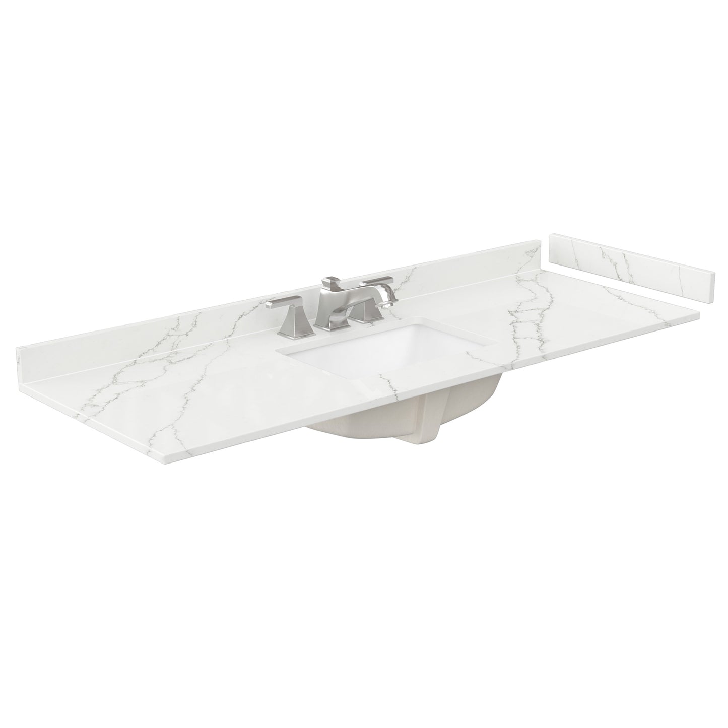 Wyndham Janna 60 Inch Single Bathroom Vanity in White Oak - Luxe Bathroom Vanities