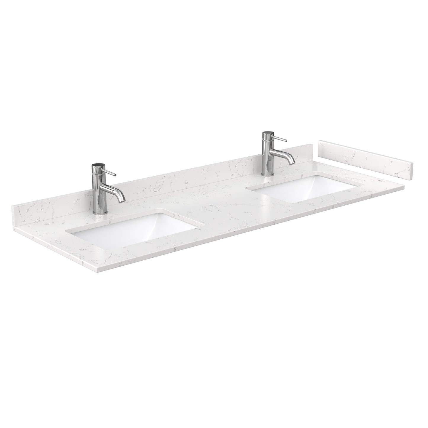 Wyndham Janna 60 Inch Double Bathroom Vanity in White Oak - Luxe Bathroom Vanities
