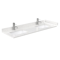 Wyndham Janna 60 Inch Double Bathroom Vanity in White Oak - Luxe Bathroom Vanities