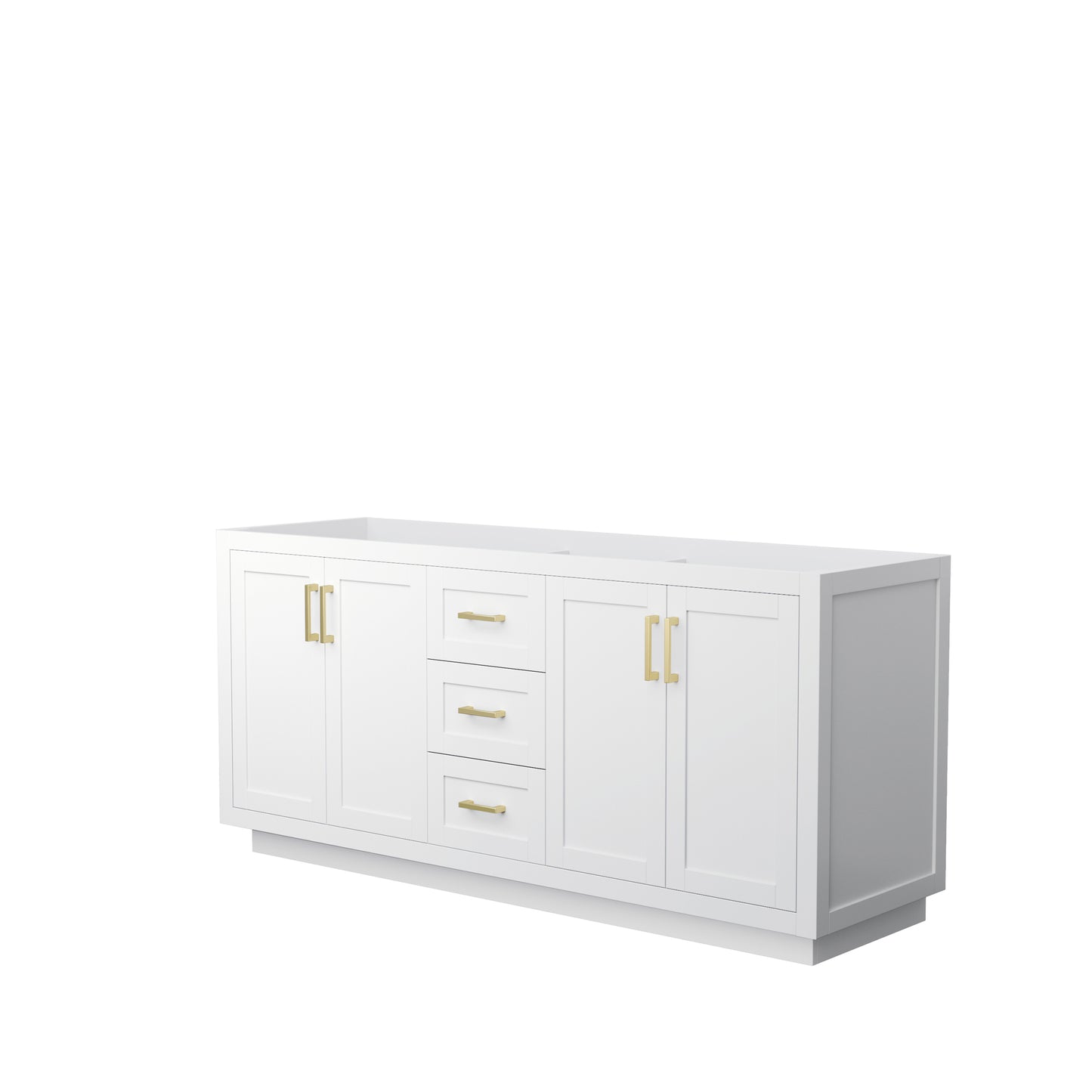 Wyndham Collection Miranda 72 Inch Double Bathroom Vanity, No Countertop, No Sink, 70 Inch Mirror - Luxe Bathroom Vanities