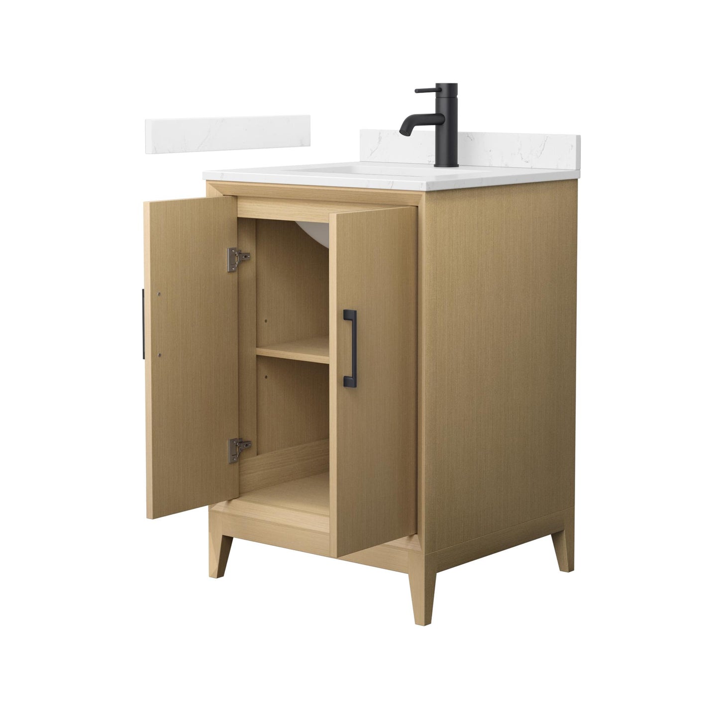Wyndham Janna 24 Inch Single Bathroom Vanity in White Oak - Luxe Bathroom Vanities