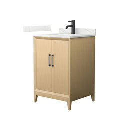 Wyndham Janna 24 Inch Single Bathroom Vanity in White Oak - Luxe Bathroom Vanities