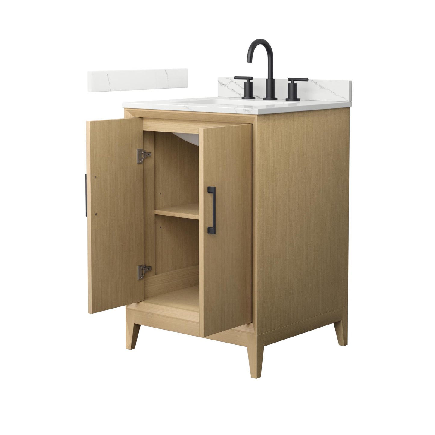Wyndham Janna 24 Inch Single Bathroom Vanity in White Oak - Luxe Bathroom Vanities