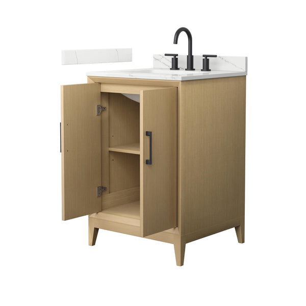 Wyndham Janna 24 Inch Single Bathroom Vanity in White Oak - Luxe Bathroom Vanities