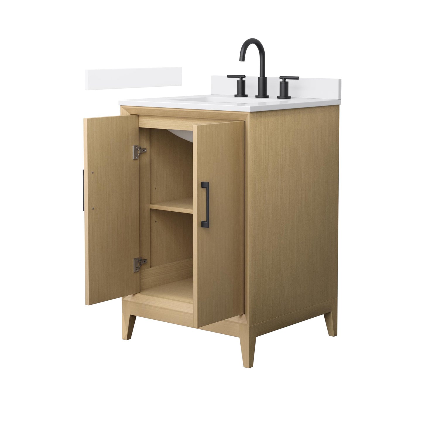 Wyndham Janna 24 Inch Single Bathroom Vanity in White Oak - Luxe Bathroom Vanities