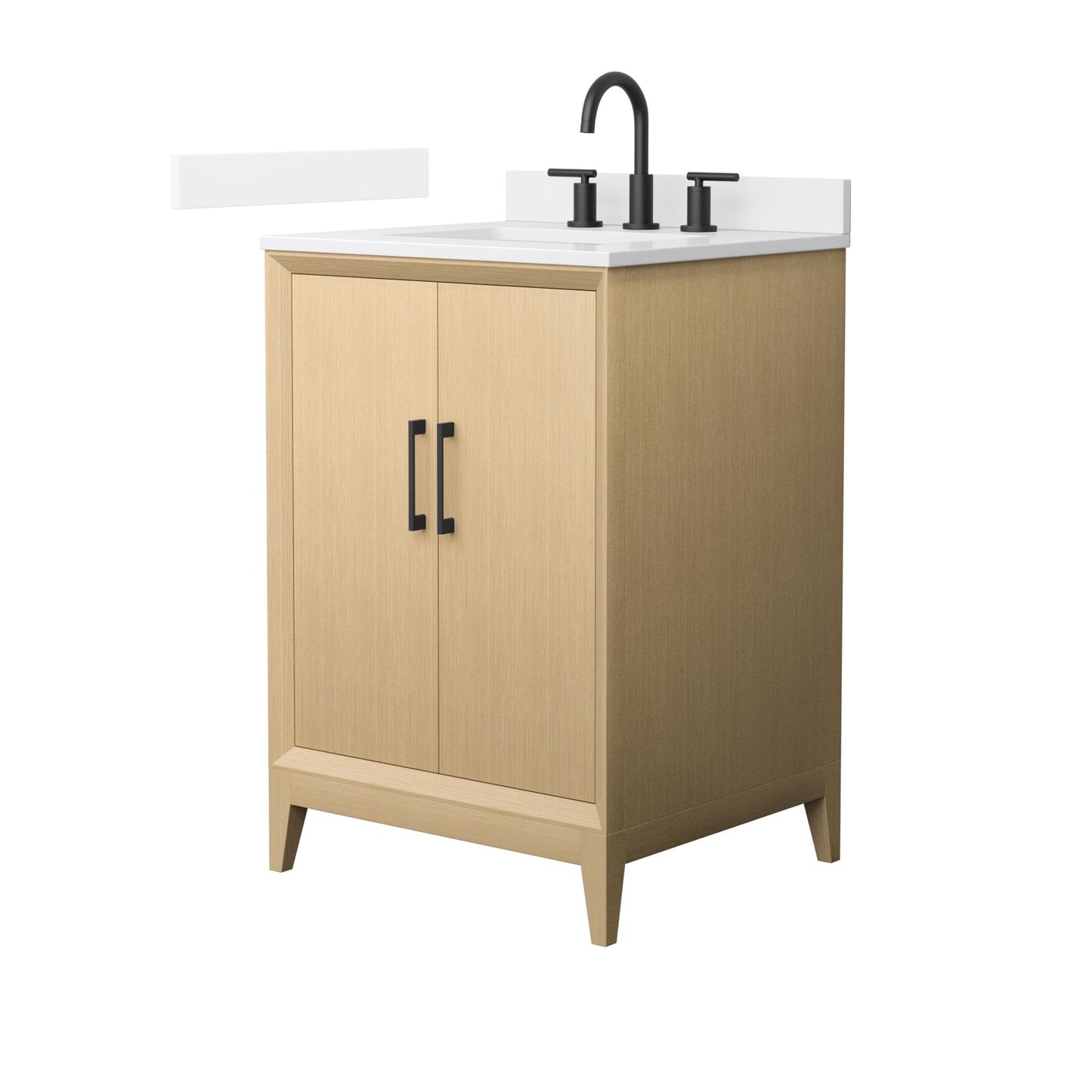 Wyndham Janna 24 Inch Single Bathroom Vanity in White Oak - Luxe Bathroom Vanities