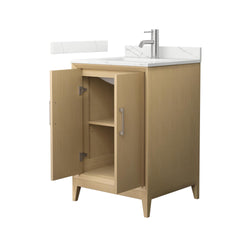 Wyndham Janna 24 Inch Single Bathroom Vanity in White Oak - Luxe Bathroom Vanities