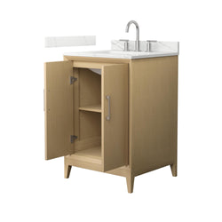 Wyndham Janna 24 Inch Single Bathroom Vanity in White Oak - Luxe Bathroom Vanities