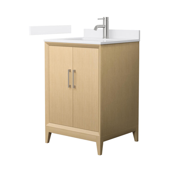 Wyndham Janna 24 Inch Single Bathroom Vanity in White Oak - Luxe Bathroom Vanities