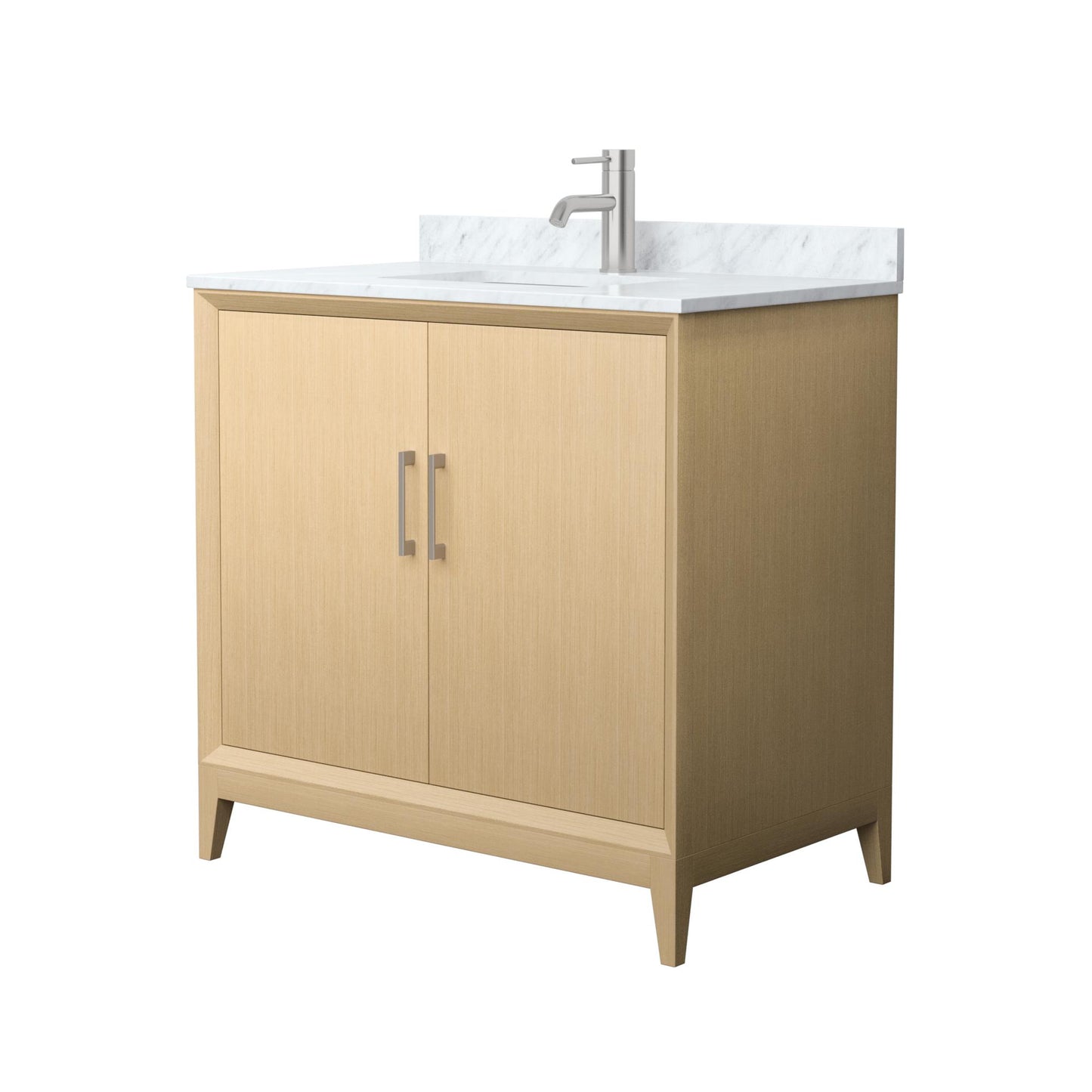 Wyndham Janna 36 Inch Single Bathroom Vanity in White Oak - Luxe Bathroom Vanities