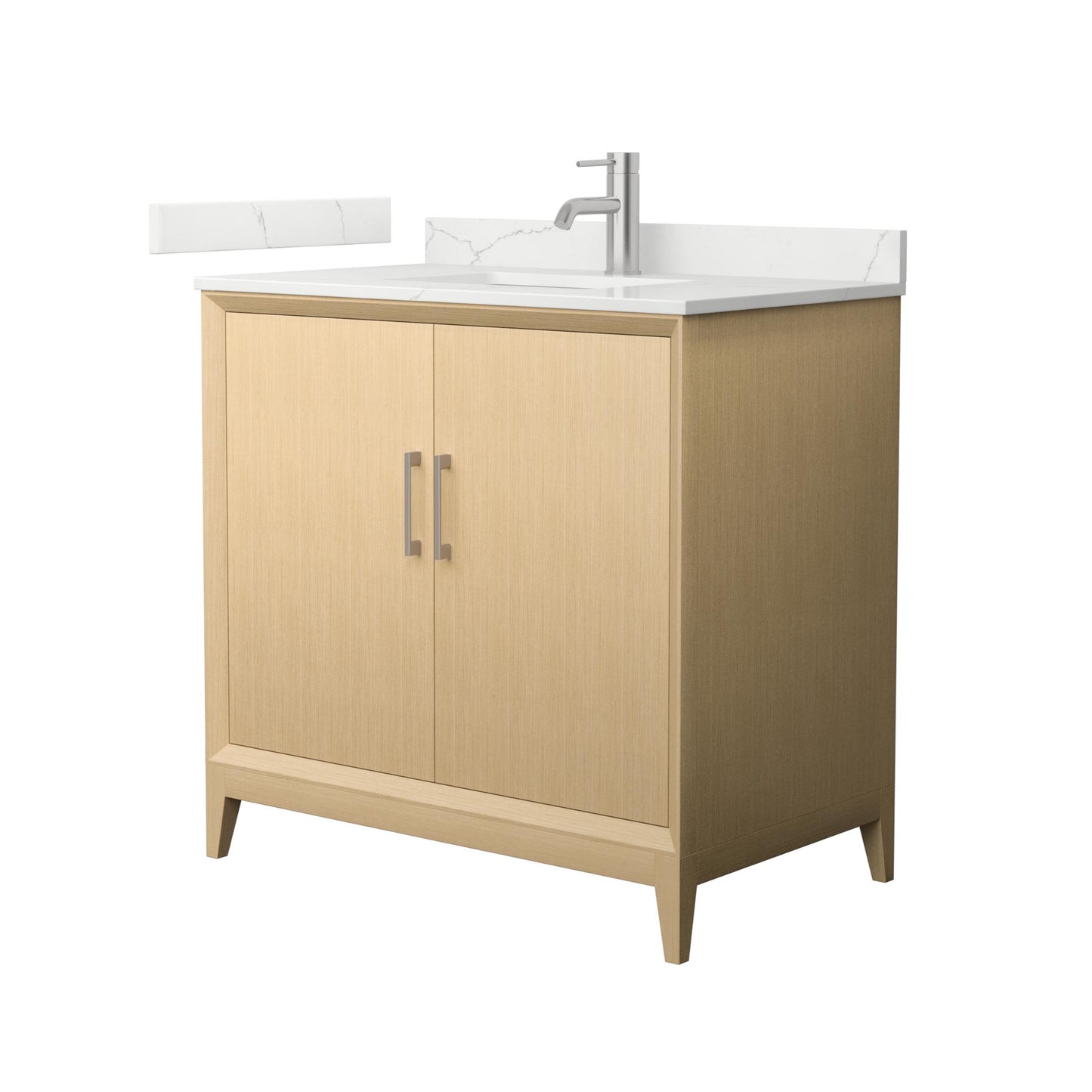 Wyndham Janna 36 Inch Single Bathroom Vanity in White Oak - Luxe Bathroom Vanities
