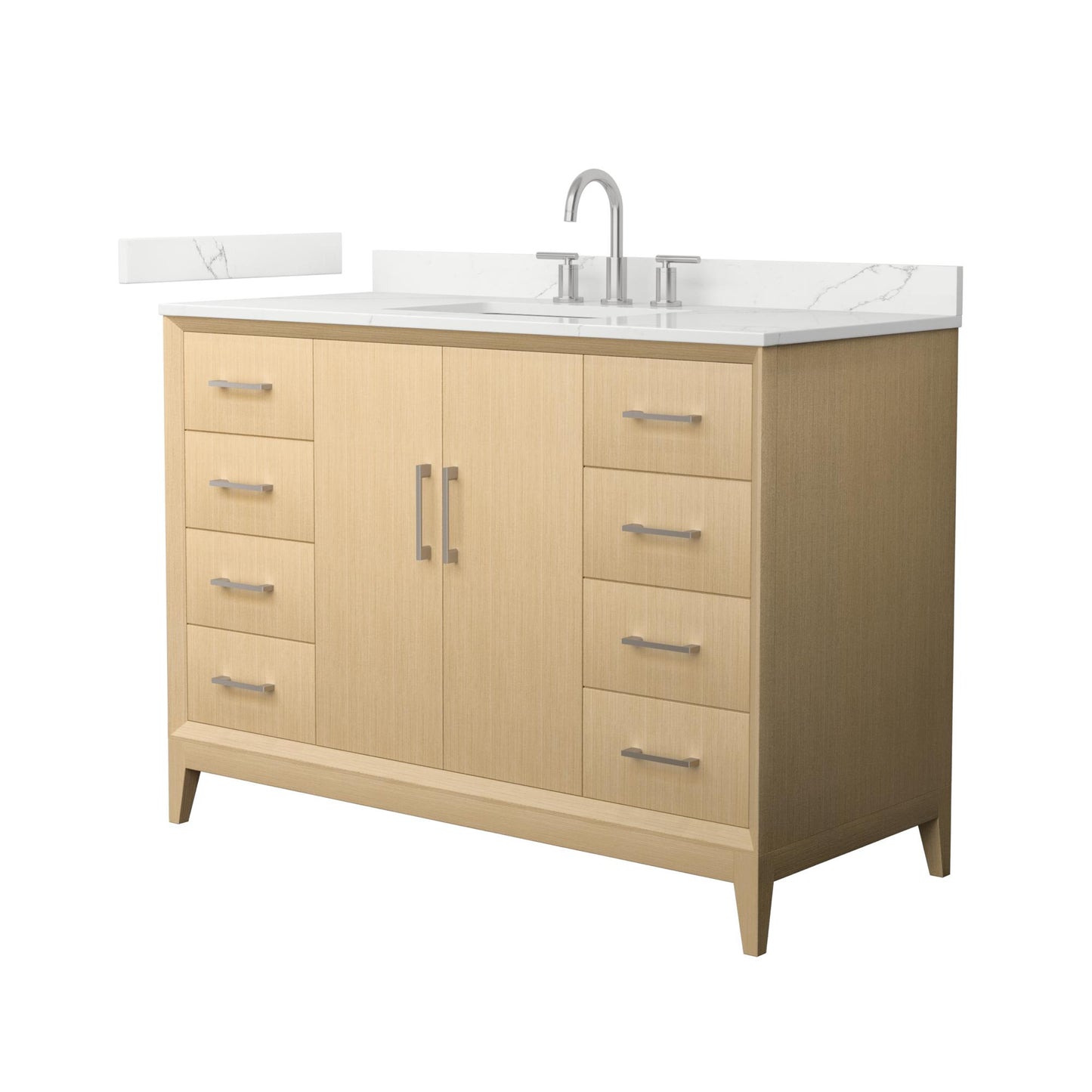 Wyndham Janna 48 Inch Single Bathroom Vanity in White Oak - Luxe Bathroom Vanities